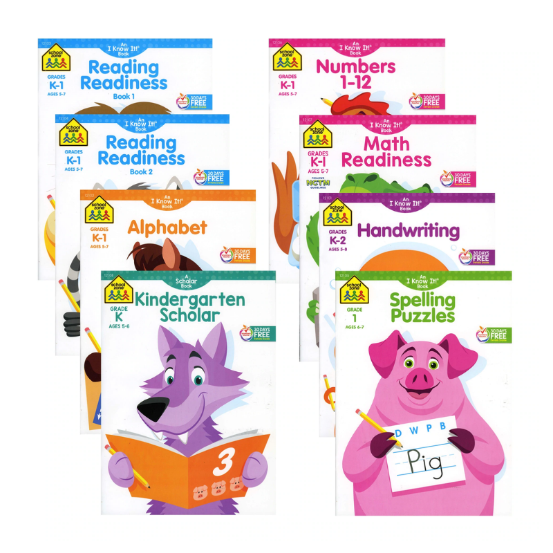 BAZIC SCHOOL ZONE Assorted Workbooks