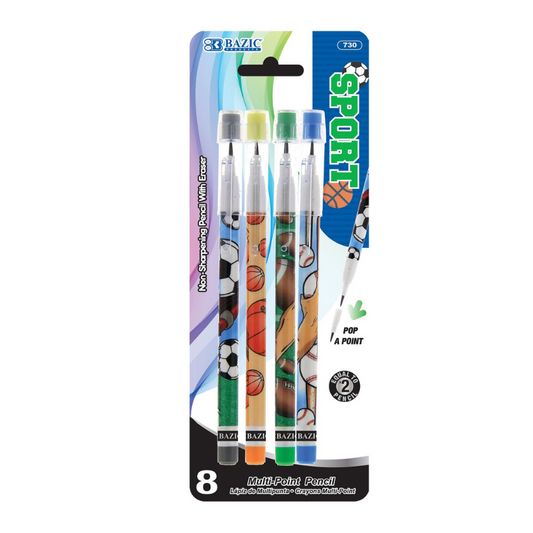 BAZIC Sports Multi-Point Pencil (8/Pack)