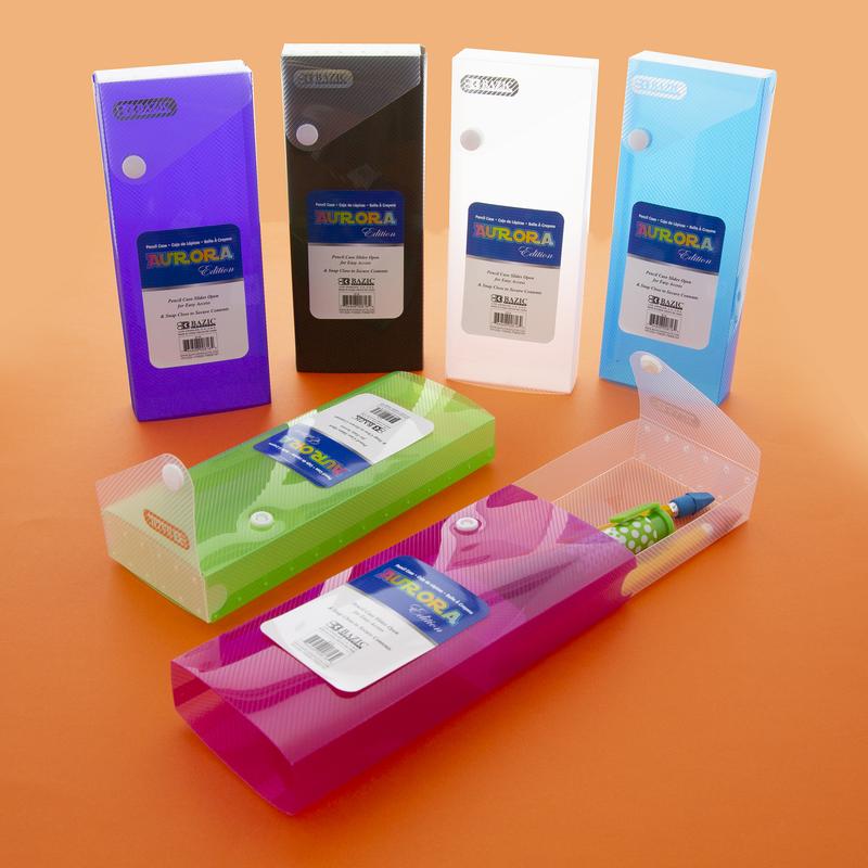 BAZIC Translucent Slider Pencil Case