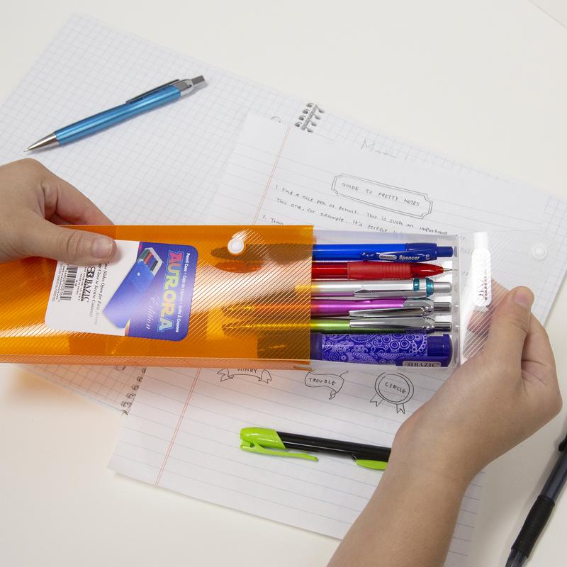 BAZIC Translucent Slider Pencil Case