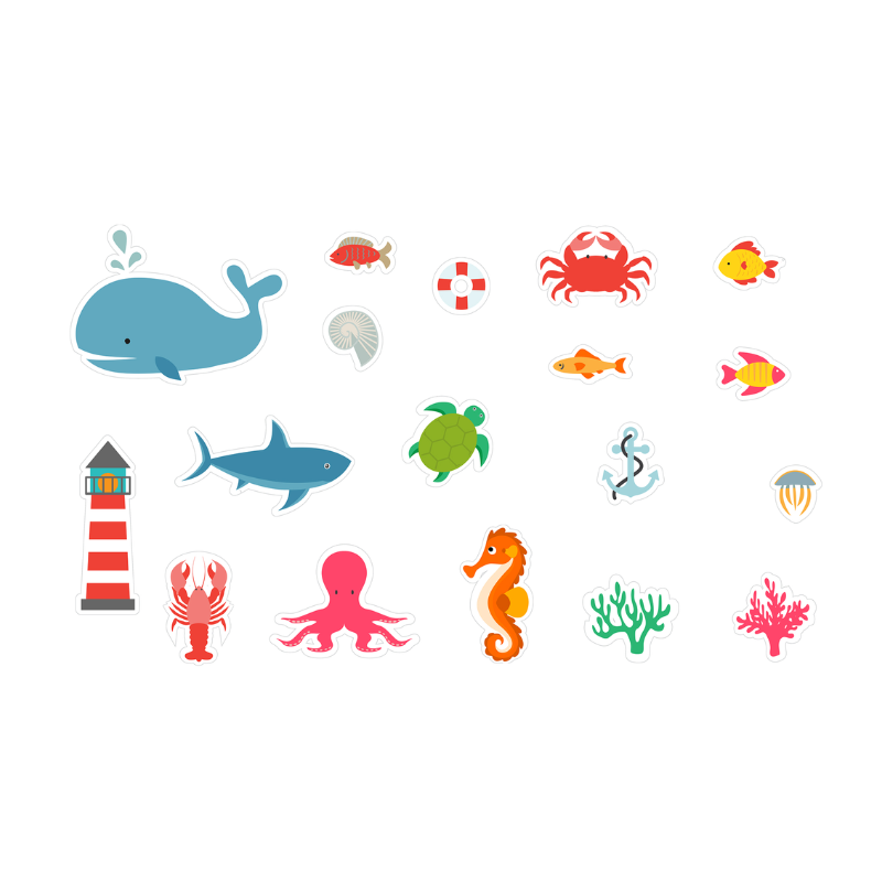 Buddy & Barney Bath Time Stickers - Under the Sea