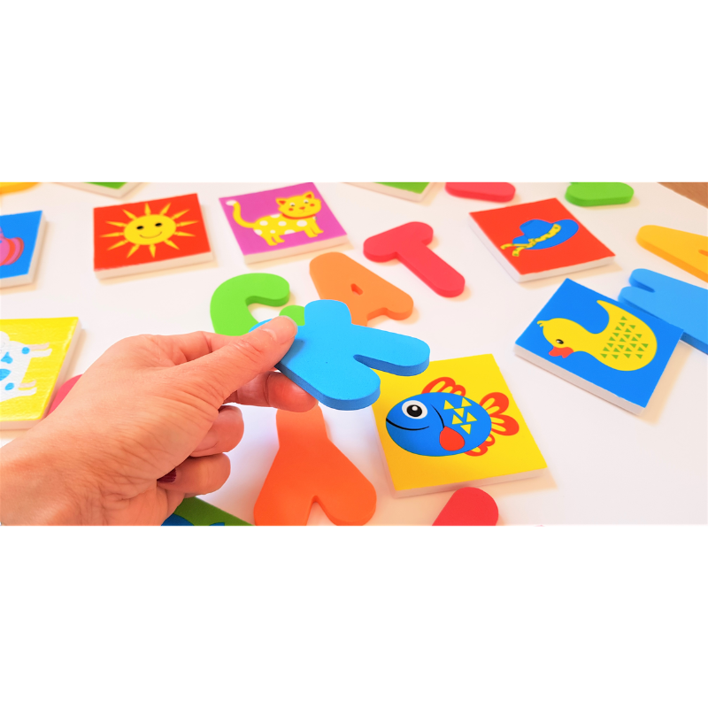 Buddy & Barney Bath Stickers - Foam Alphabet - Spell & Learn