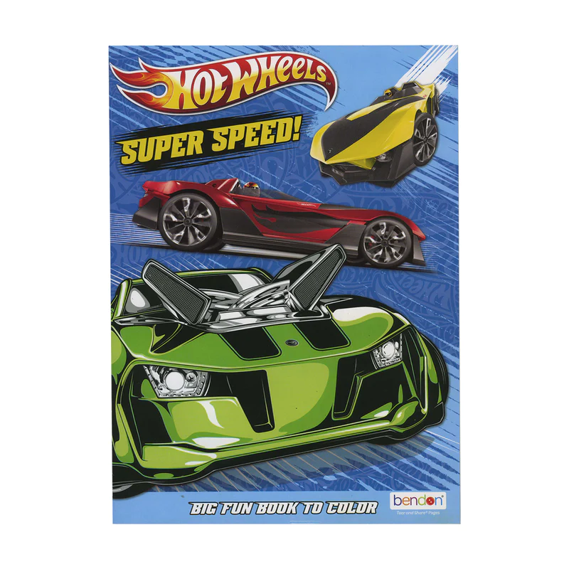 BAZIC Hot Wheels Colouring Book