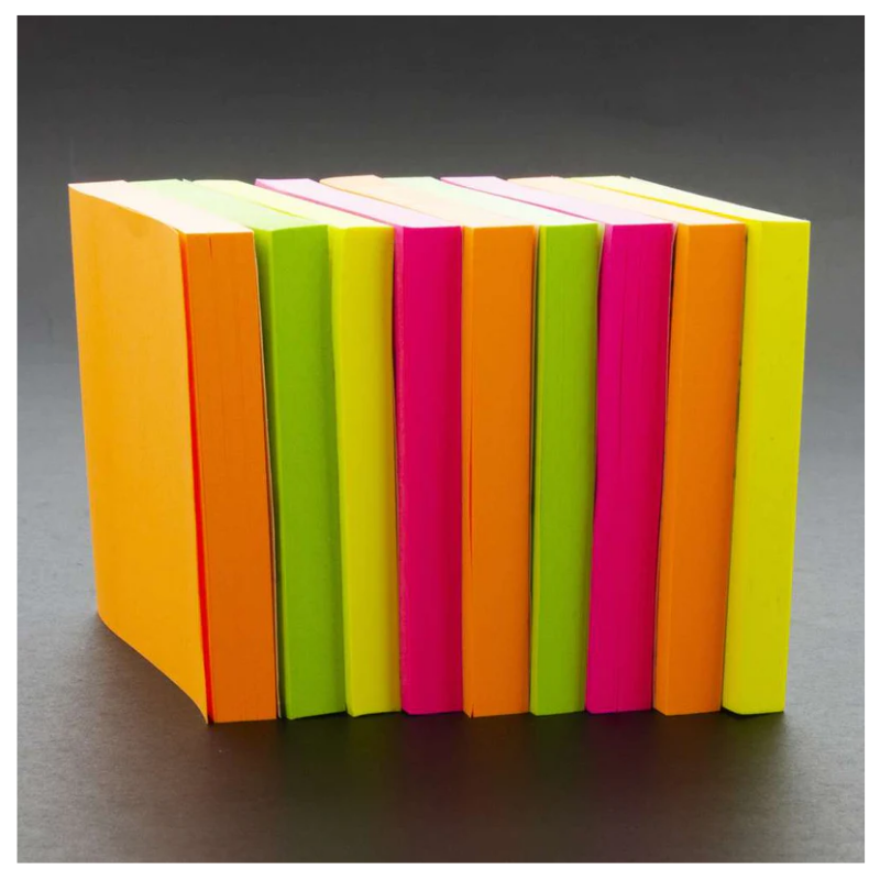 BAZIC 90 Sheets 3" X 3" Neon Stick On Notes (12/Pack)