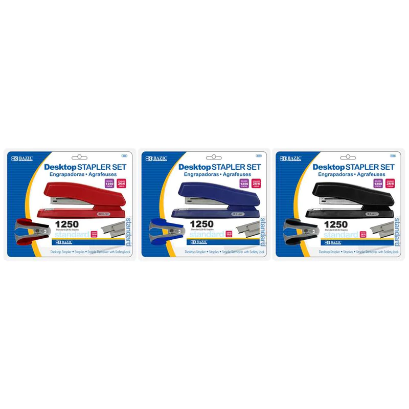 BAZIC Desktop Stapler Office Set