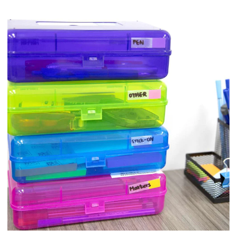 BAZIC Bright Colour Multipurpose Utility Box / Pencil Case