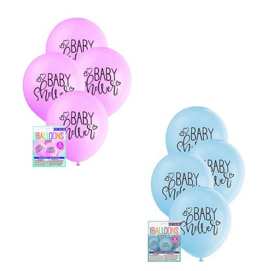 12" Baby Shower Latex Balloons (8/Pack)