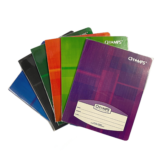 Champs Exercise Book With Clear Jacket Cover - Single Line - 10" x 8" - 60shts / 120pgs