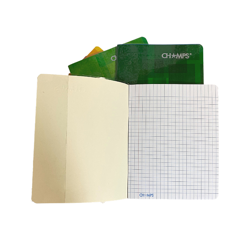 Chequered Math Book Champs Exercise Book With Clear Jacket Cover - Chequered Line - 8