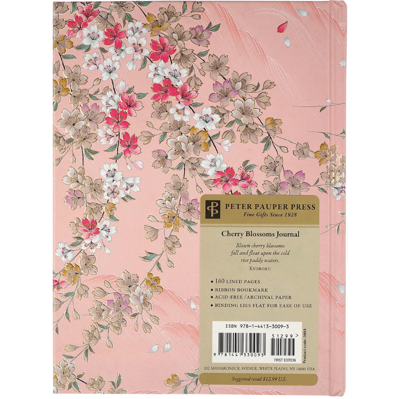 Peter Pauper Cherry Blossoms Journal - 6" x 8"