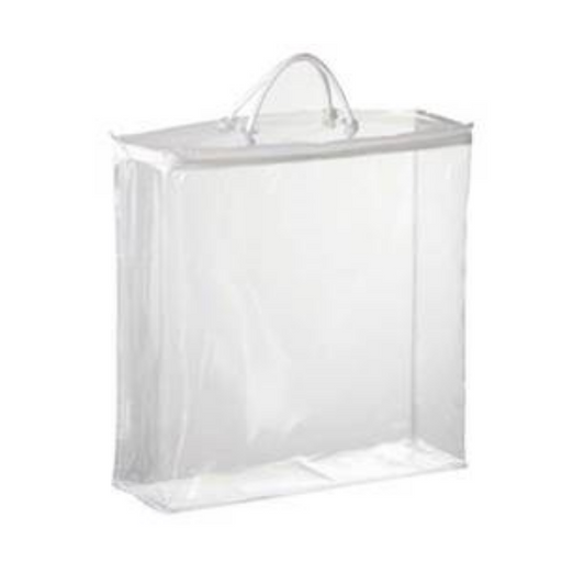 Clear Zippered Vinyl Bag With Rope Handle