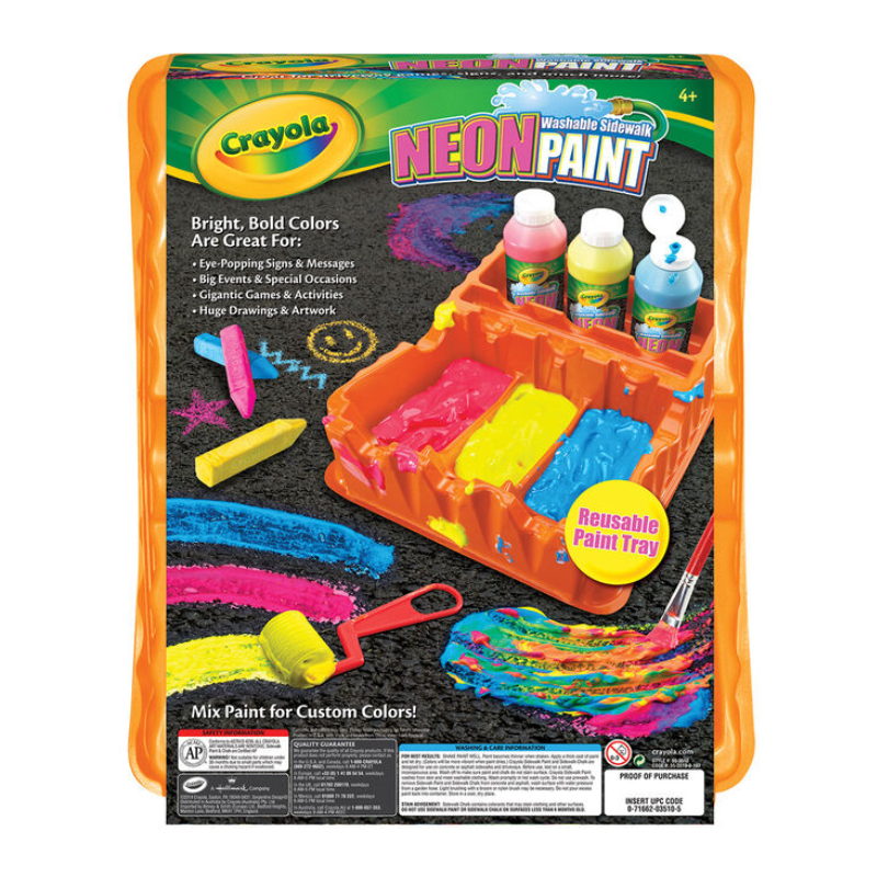 Crayola Neon Washable Sidewalk Paint Tray