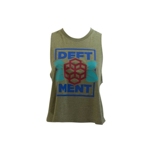 Deftment - Women's Crop Top (S) - Olive