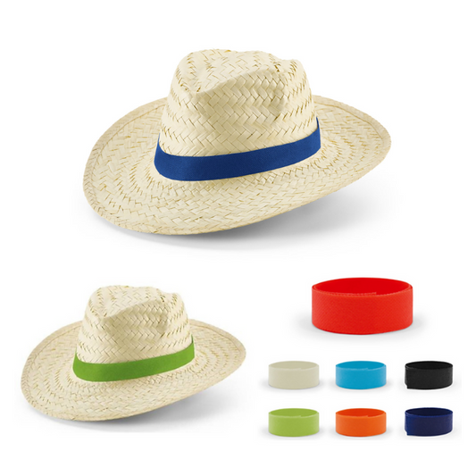 Edward Natural Straw Hat with Ribbon