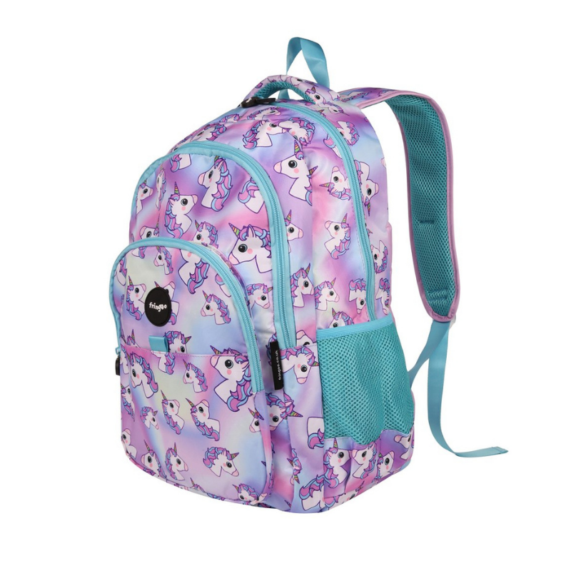 Fringoo Multi-Compartment Backpack - Hologram Unicorns