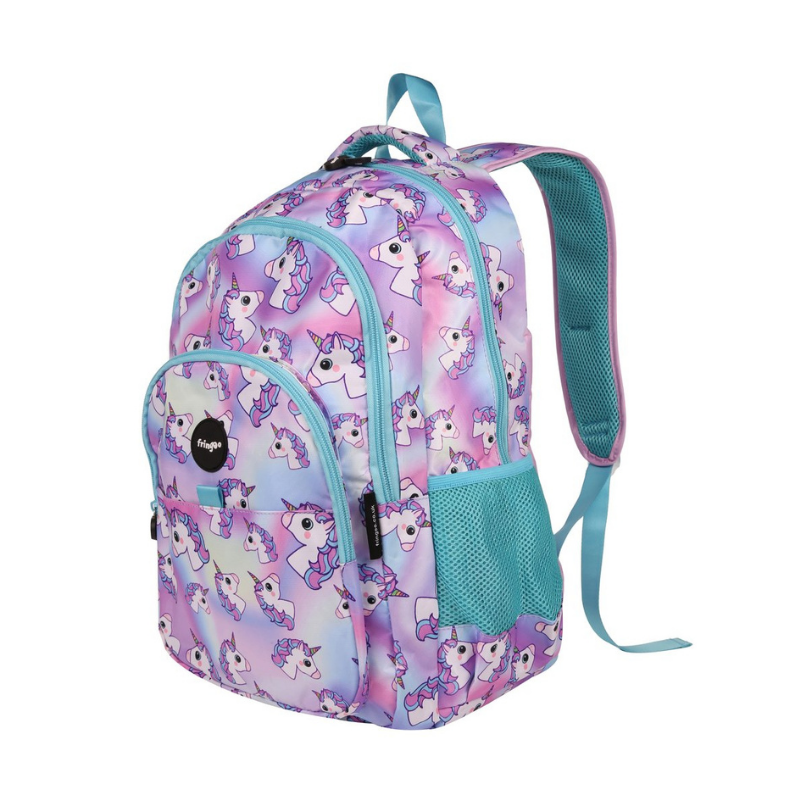 Fringoo Multi-Compartment Backpack - Hologram Unicorns