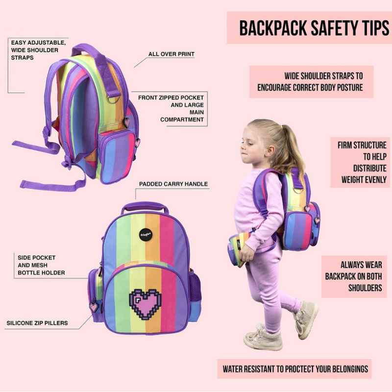 Fringoo Toddler Backpack - Pixel Heart