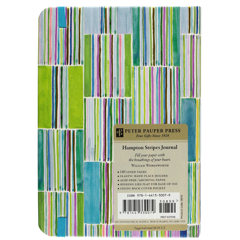 Peter Pauper Hampton Stripes Journal - 5" x 7"