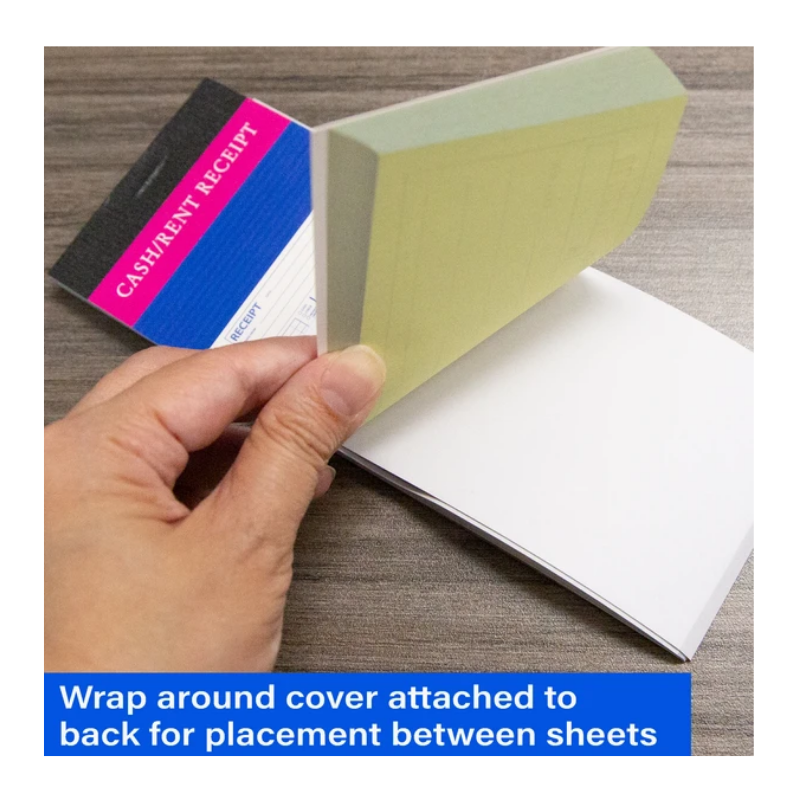 BAZIC 7 1/2" x 2 3/4" Cash or Rent Receipt Book (50 Sets)