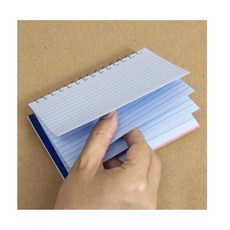 BAZIC 3" x 5" Spiral Bound Ruled Coloured Index Card (50 Sheets)