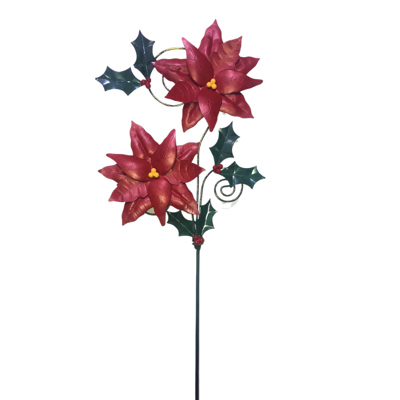 Poinsettia Jiggle Ground Stake