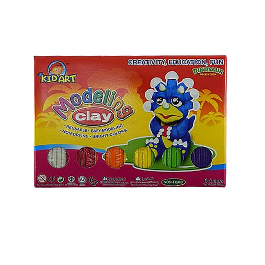 Kidart 6 Regular Colours Modelling Clay