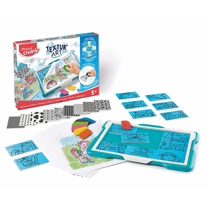 Maped Creativ Texture Art Kit with Drawing Table - Castles