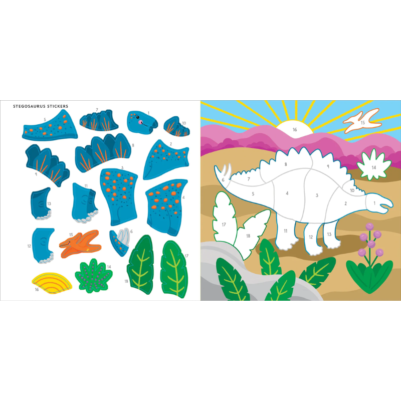 Peter Pauper My First Colour-by-Sticker Book - Dinosaurs