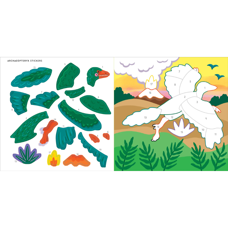 Peter Pauper My First Colour-by-Sticker Book - Dinosaurs