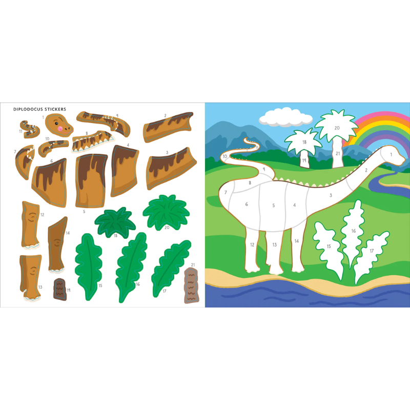 Peter Pauper My First Colour-by-Sticker Book - Dinosaurs