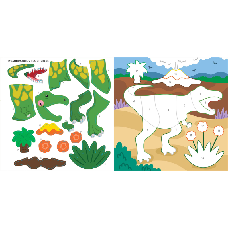 Peter Pauper My First Colour-by-Sticker Book - Dinosaurs