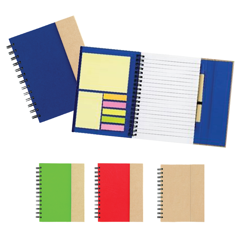 Eco Spiral Notebook with Sticky Notes - The Up Shop – Very Exciting ...