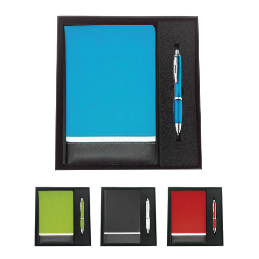 Padded Accent Journal With Pen in Gift Box