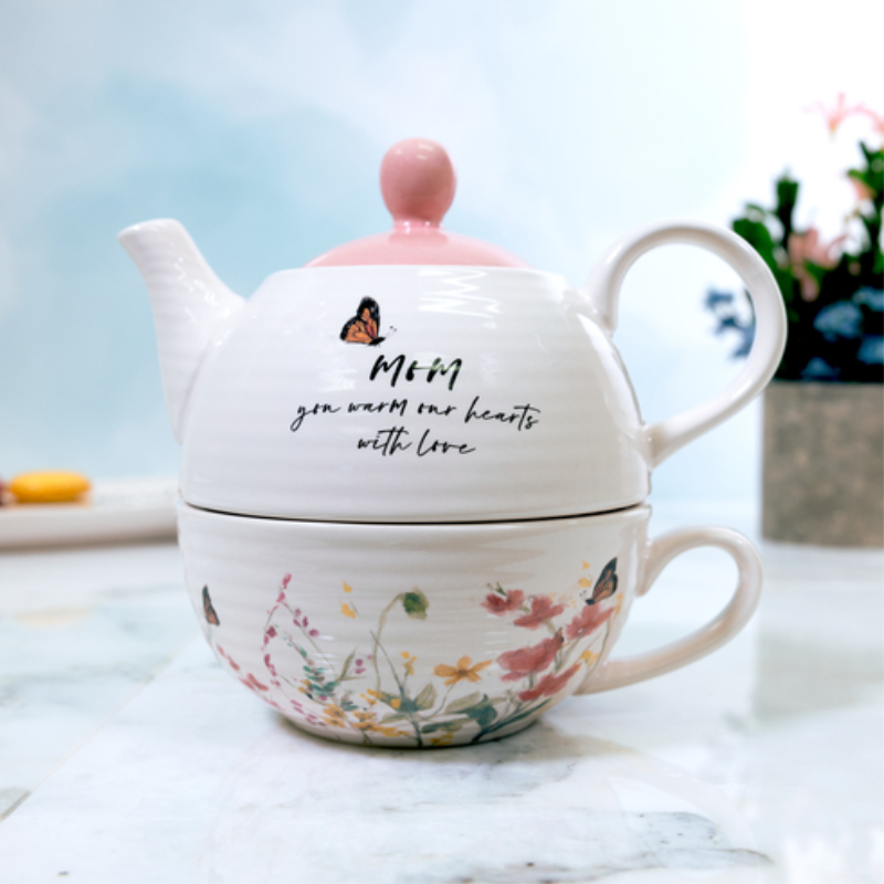 Pavilion 14.5oz Teapot & 10oz Cup Set - Mom