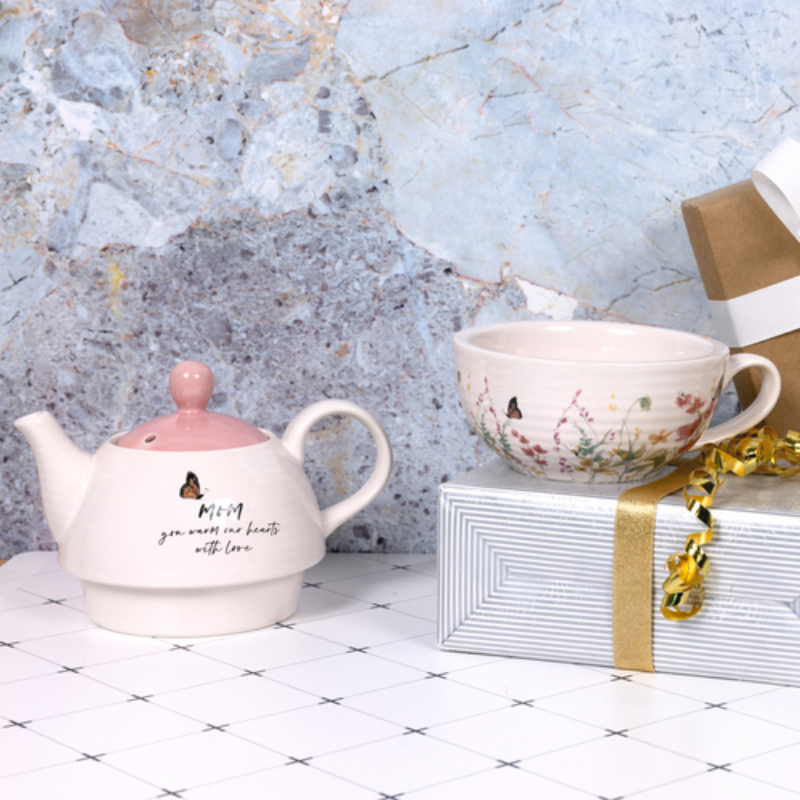 Pavilion 14.5oz Teapot & 10oz Cup Set - Mom