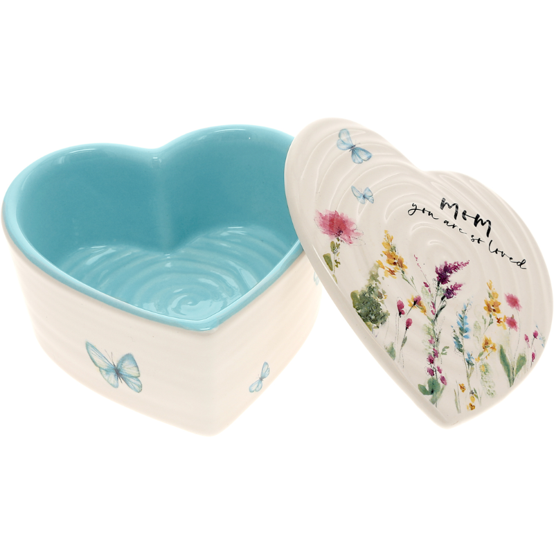 Pavilion 3.75" Heart Shaped Keepsake Box - Mom