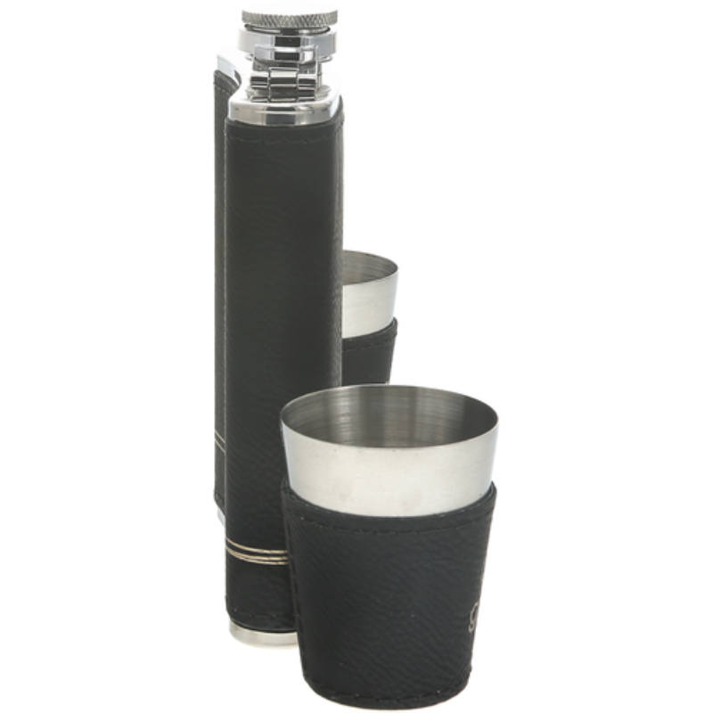 Pavilion 8oz Flask & 1.5oz Shot Glasses in a Gift Box - Best Man