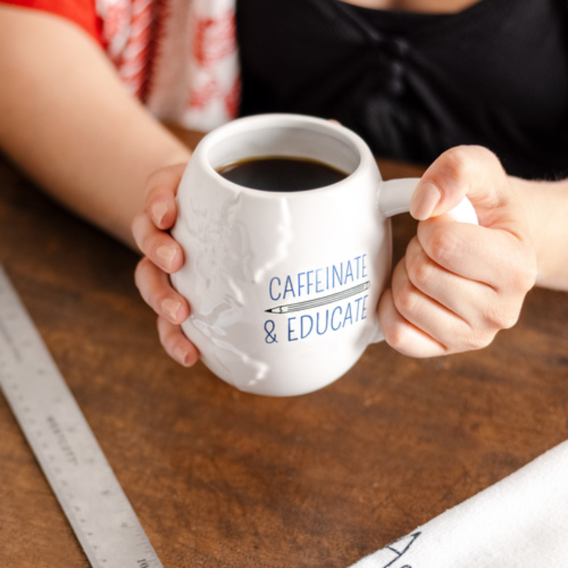 Pavilion 22oz Embossed Mug - Caffeinate