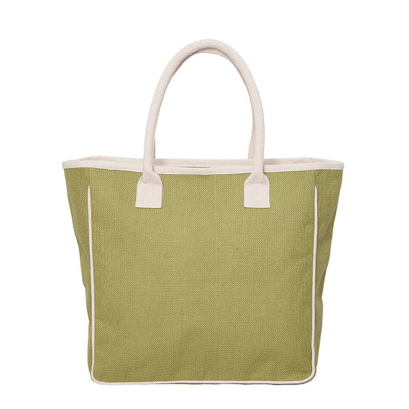 Purist Laminated Jute Tote - Green