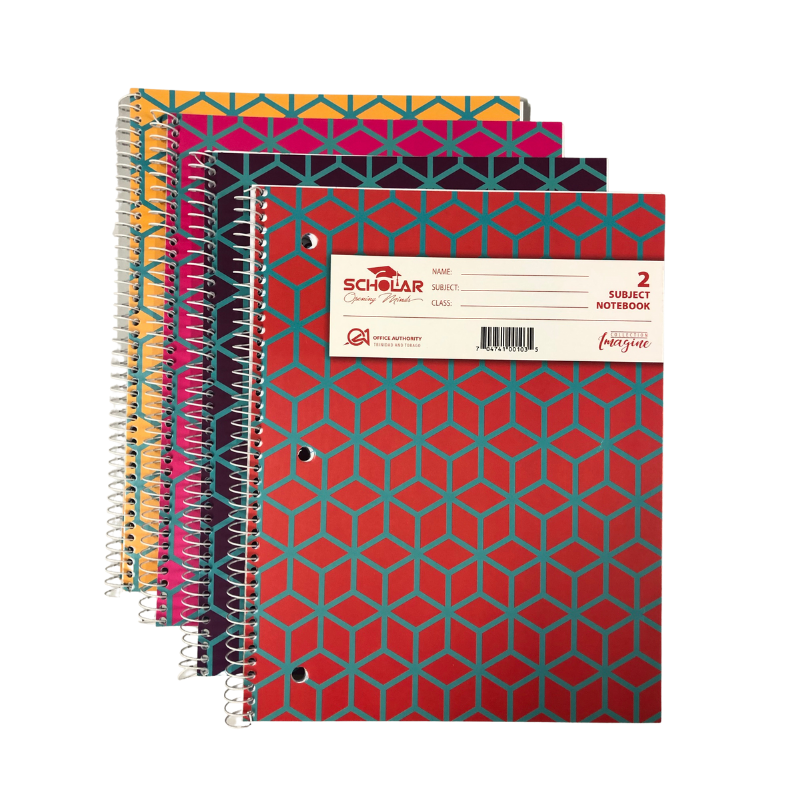 Scholar 2 Subject Spiral Notebook (60 Sheets)