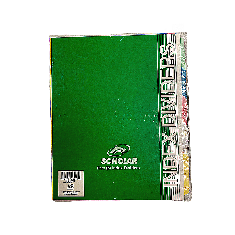 Scholar 3 Ring 5 Tab Index Dividers