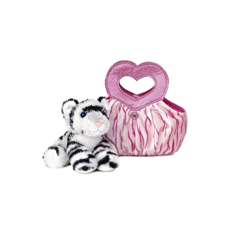 Aurora 7" Fancy Pals Pet Carrier - Jungle Love White Tiger