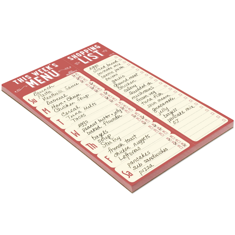 Peter Pauper This Week's Menu Note Pad