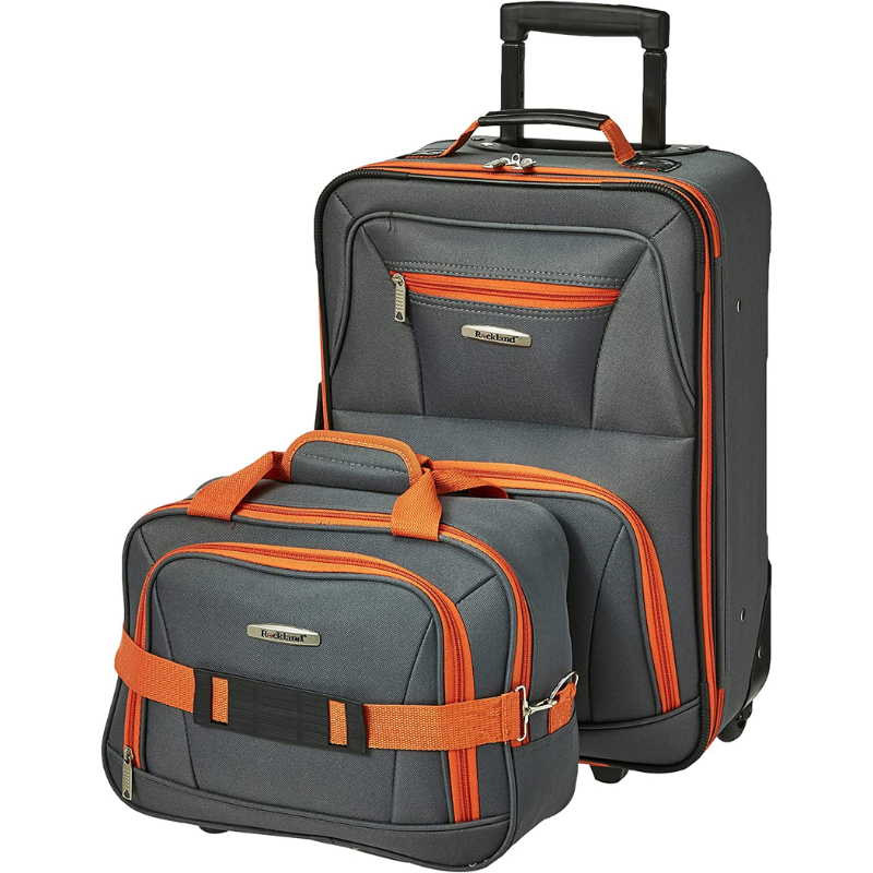 Rockland Fashion Softside Upright 2pc Luggage Set