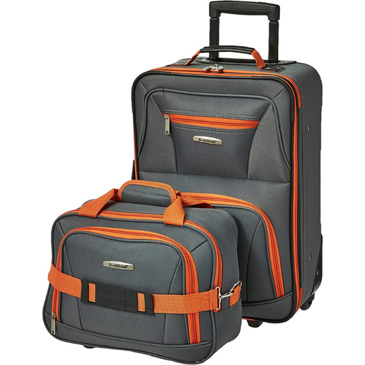 Rockland Fashion Softside Upright 2pc Luggage Set