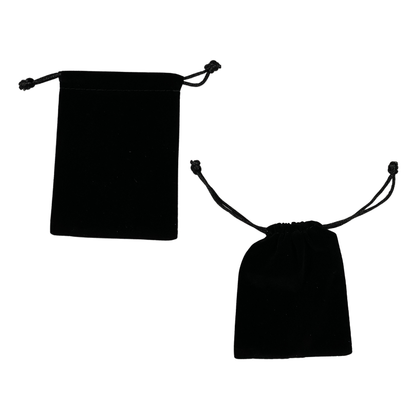 Velvet Pouch Gift Bags - Black - Multiple Sizes