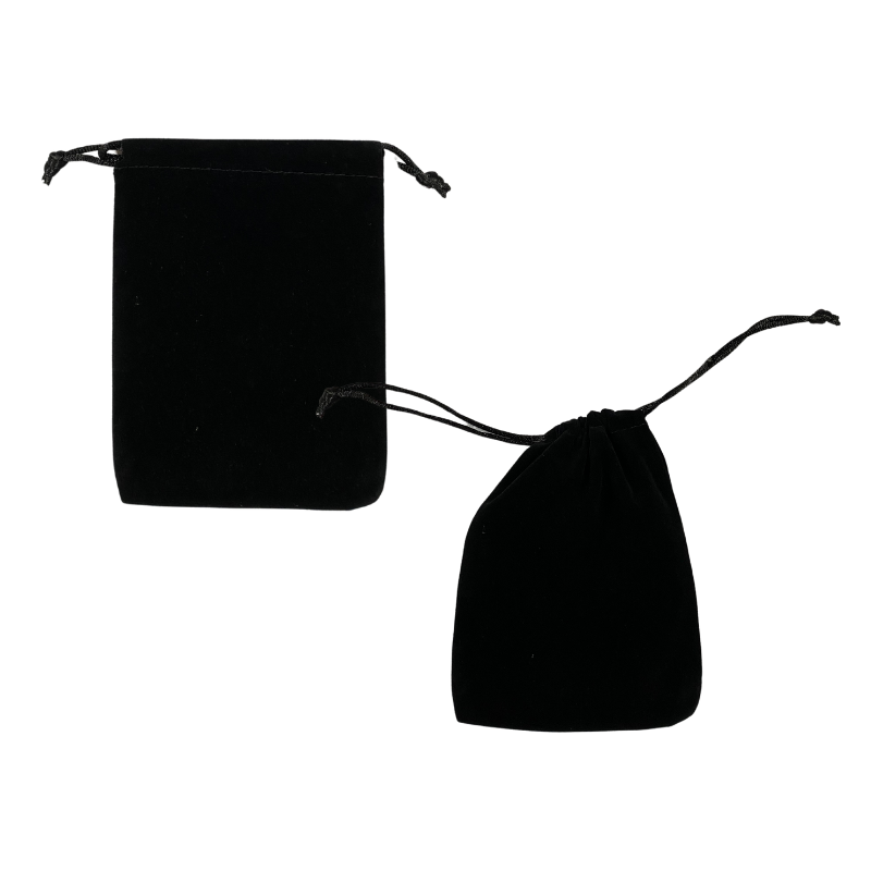 Velvet Pouch Gift Bags - Black - Multiple Sizes