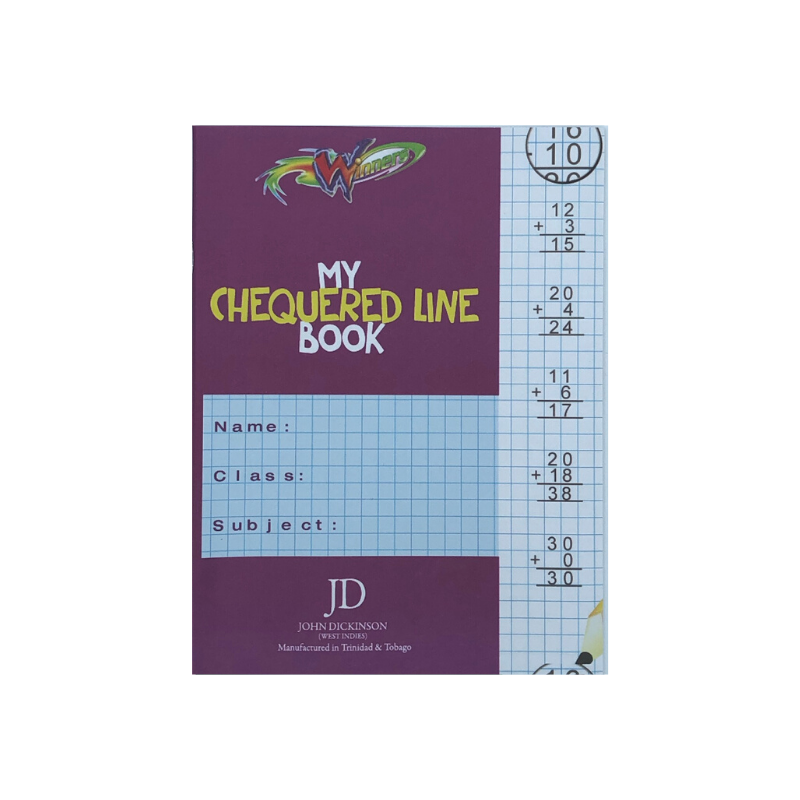 Chequered Math Book Winners Exercise Book - Chequered Line - 6.25